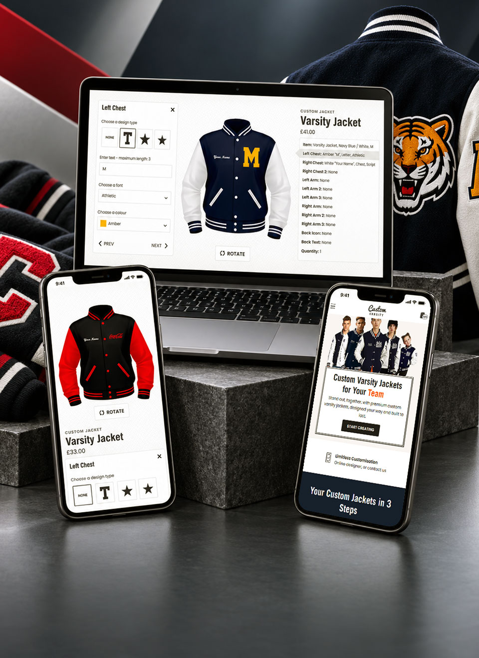 CustomVarsity app development